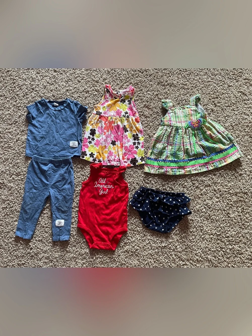 Baby Girl Clothes Bundle – Size 9 Months (4 Pieces)